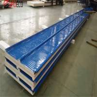 China Popular Building Easy Installation PU 3 Waves Sandwich Roof Panel