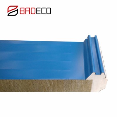 Durable Insulated CE PU Sound Insulation Rockwool Sandwich Roof Panel