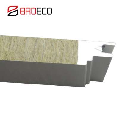 Building exterior wall fireproof rockwool sandwich panel